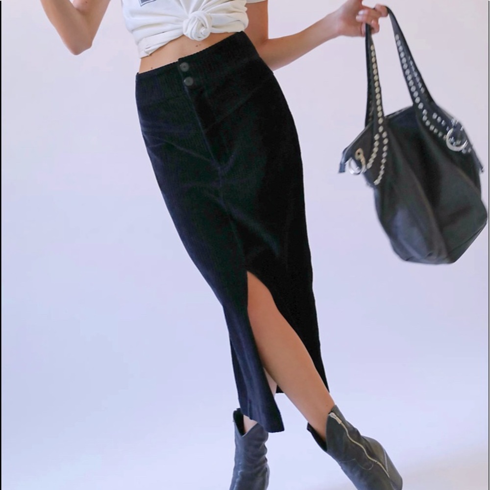 Free People Roxy Rib Pencil Skirt